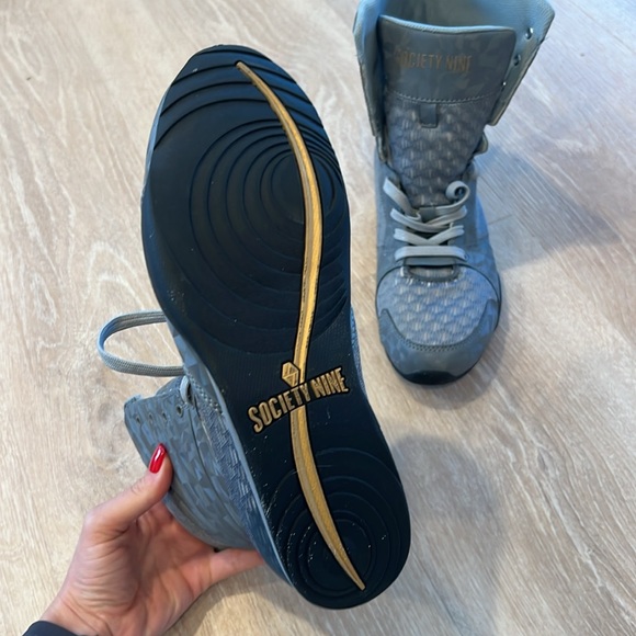 Boxing Shoes, gray/silver, size 9 - Picture 2 of 4